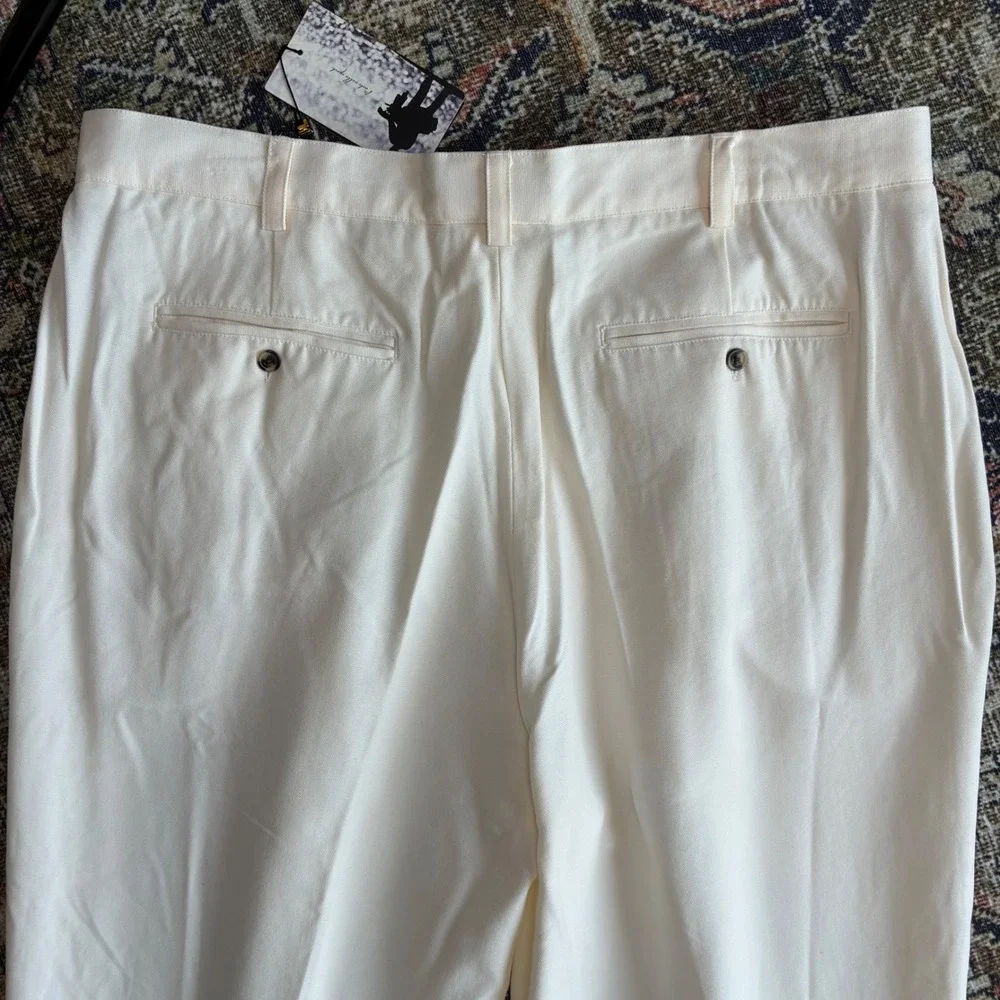 FILA Golf Mens Pants Off White Cream Tencel Cotton Twill Size 38 NWT‎ U90128 - Picture 6 of 10